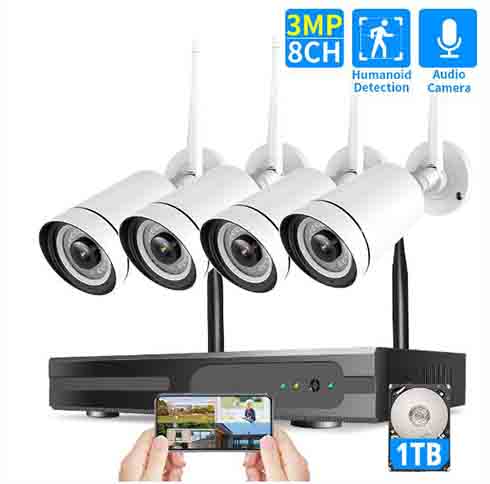 4CH Wifi NVR KIT 3MP